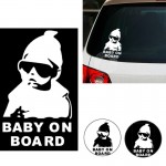 Наклейка на авто Ребенок в машине Baby on board светоотражающая