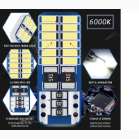 T10 w5w светодиодная лампа canbus 3014, 24smd