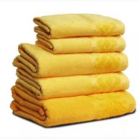 Махровое полотенце “Мел Тем”, 70х140см, 360г/м2 (жёлтое)