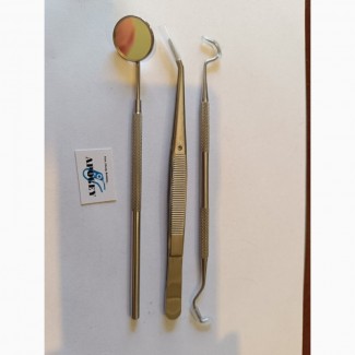 Смотровые стоматологические инструменты (набор 3 шт) нержавейка