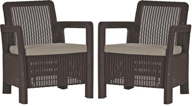 Фото 16. Садовая мебель Tarifa 2x Chairs искусственный ротанг Allibert, Keter