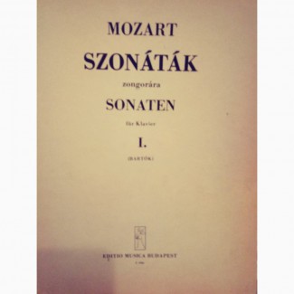 Ноты Моцарт Сонаты 1том