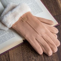 Качественные, теплые женские перчатки с мехом внутри