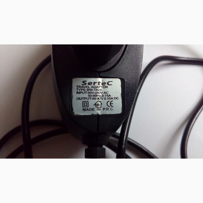 Фото 2. Продам зарядное Sertec Travel Adapter Type : BW-TO29
