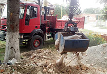 Фото 2. Кран-манипулятор грузовой доставка грузов стройматериалов, грейферный ковш