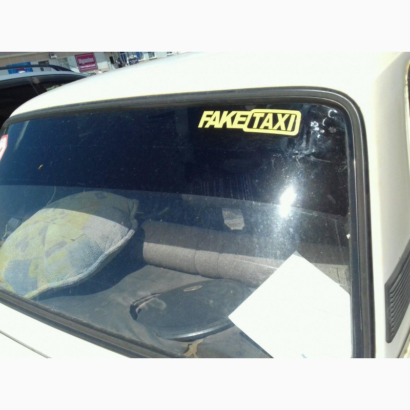 Фото 4. Наклейка на авто FakeTaxi Красная, Черная, Белая, Желтая светоотражающая