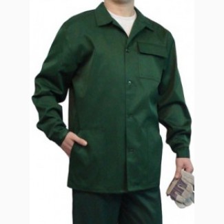 Куртка рабочая зеленого цвета