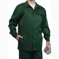 Куртка рабочая зеленого цвета