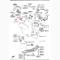 GA2E39030A, Кронштейн двигуна Мазда Кседокс 2.0, V6, 24 кл. оригінал