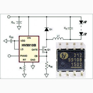 HV9910 Драйвер систем светодиодного освещения