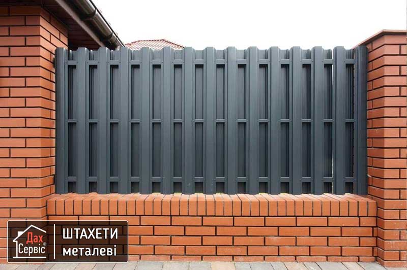 Фото 5. Забор металлические штакеты трапеция, Евроштакетник. Бесплатная доставка